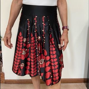 Navy Mossimo Floral Skirt